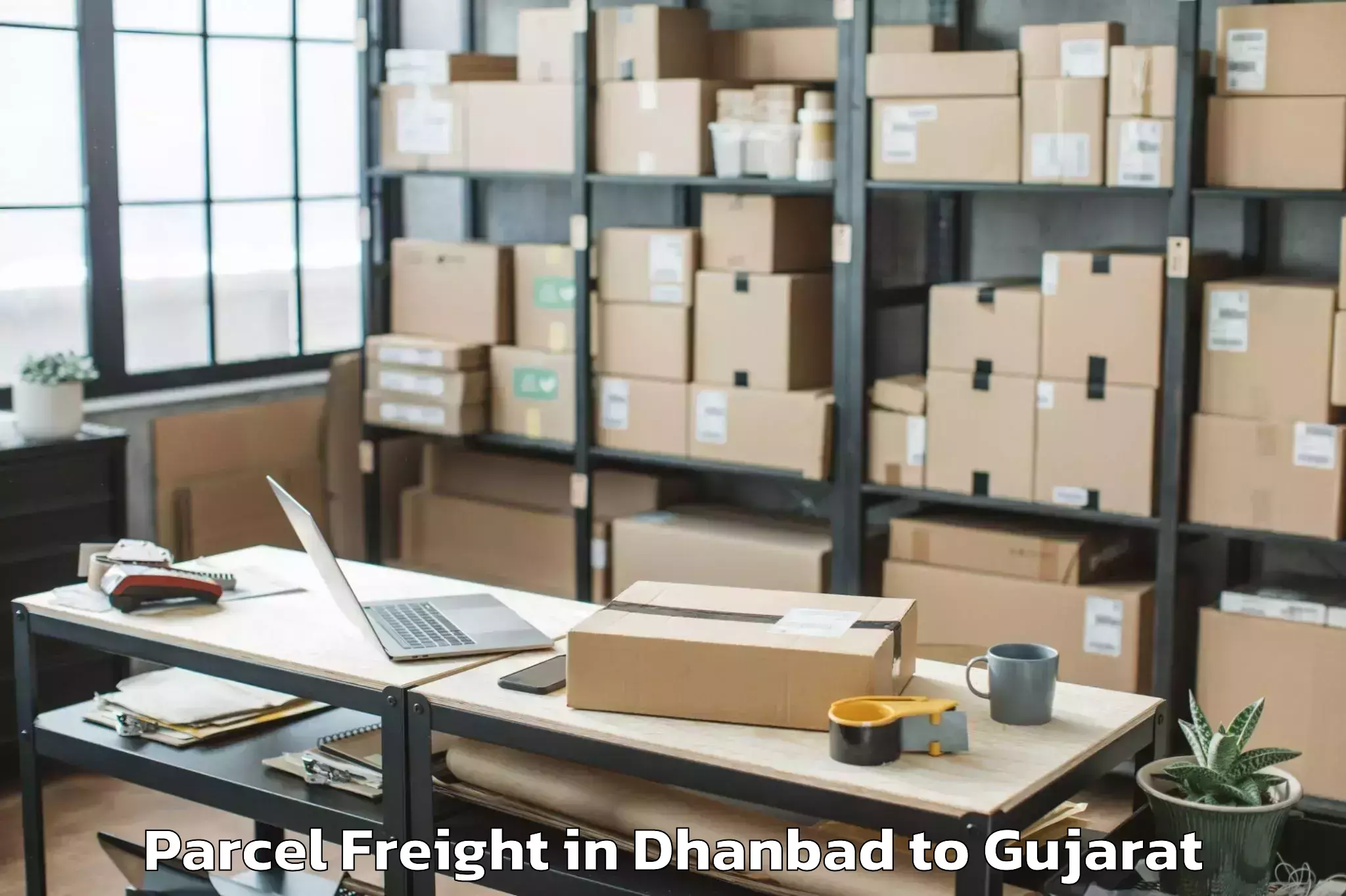 Trusted Dhanbad to Hemchandracharya North Gujarat Parcel Freight